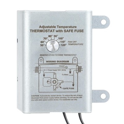 Saillong Attic Fan Thermostat Control, Replacement Thermostat with Adjustable...