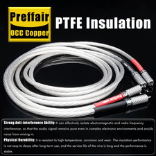 Preffair Studio Grade RCA to RCA Audio Cables OCC Copper for Professional Use