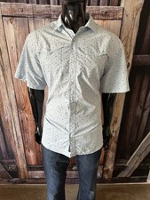 Howler Bros Short Sleeve Vintage Teal  H Bar B  Button Snap Shirt XL