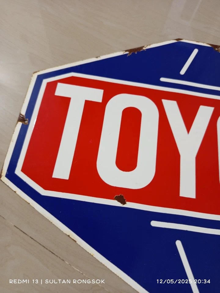 Vintage Design TOYODA/TOYOTA old Dealer advertising Workshop Sign no Porcelain - Image 3 of 4