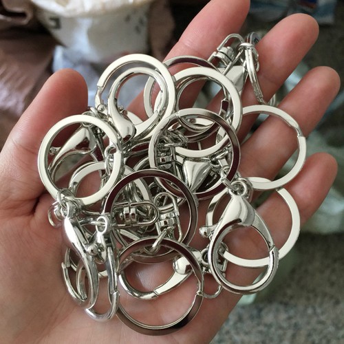 10 PEZZI Portachiavi Fibbia Aragosta Piccolo Metallo Artiglio Fermagli Porta Clip - Foto 12 di 12
