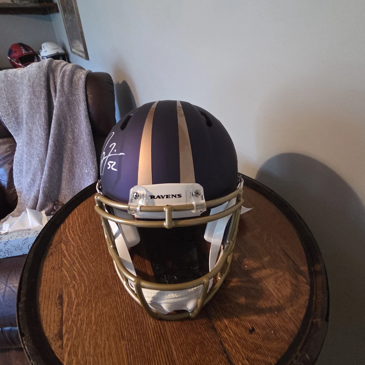 Ray Lewis Signed Baltimore Ravens Football Helmet NFL Original