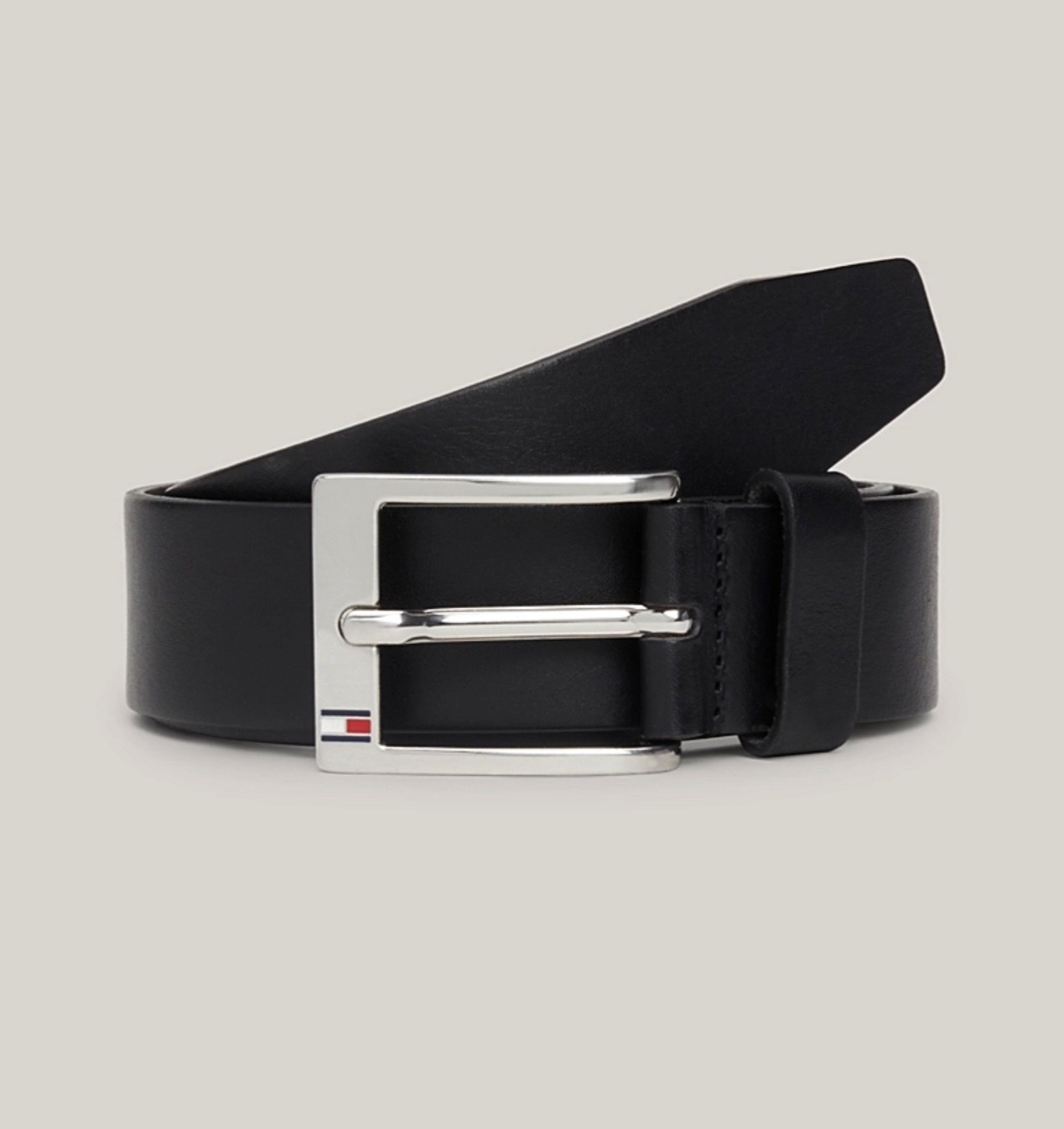 TOMMY Hilfiger Denton Flag Logo Leather Belt Size 80 CM  RRP £ 45.00