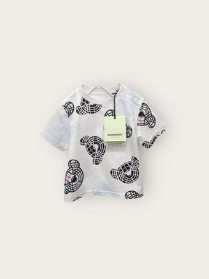 Burberry White Kids Thomas Bear Print T-Shirt 141613775 [P] - Photo 1/4