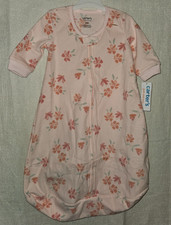 NWT Carters Baby Girl Fleece Sleep Bag 3-6 m Infant Pink Peach Floral Zip Sack