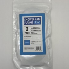 Stainless Steel Shower Arm Flange Set 3.5" Fits Standard 1/2 Pipes