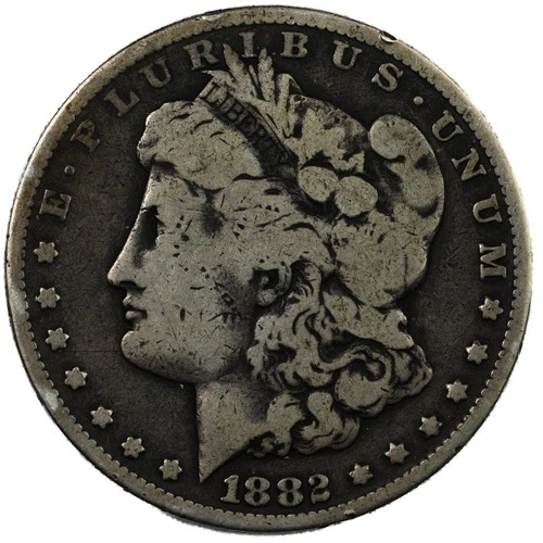 1882-CC Morgan Silver Dollar $1 – Carson City – Very Good VG/F+