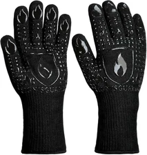 BBQ & Grill Gloves, Oven Gloves, 1472°F Silicone Oven Mitts Heat Resistant Grill
