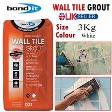 Bond It 3kg Cement Based Water & Mould Resistant CG1 Rated Wall Tile Grout White