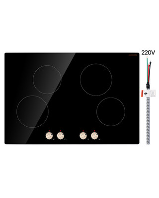 #ad 30 in 4 Burner Induction Cooktop Electric Countertop Burner Knob Control 6600W $212.95