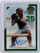 2025 Panini Prospect Edition #159 Easton Carmichael Green Prizm Auto