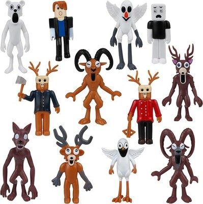 12PCS 99 Nights in The Forest Toys, 2.7-3.4 Inch Deer Monster Owl Ram Action Fig