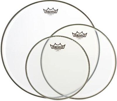 Remo Ambassador 3-pc Tom Pack - 10''/12''/16'' - Clear