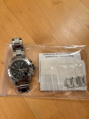 TUTIMA 793 Chronograph Armbanduhr Automatik Valjoux 7750 38mm SS Black Dial Auth