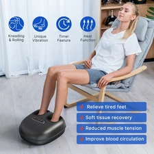 Shiatsu Foot Massager with Heat for Neuropathy Tired Foot Blood Circulation