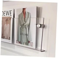  2-Pack Acrylic Magazine Holder Brochure Holder, 24" Record 24 Inch Clear