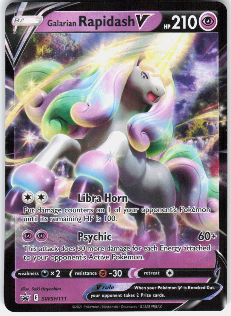 Galarian Rapidash V SWSH111 Holo Promo Sword & Shield Promo Pokemon
