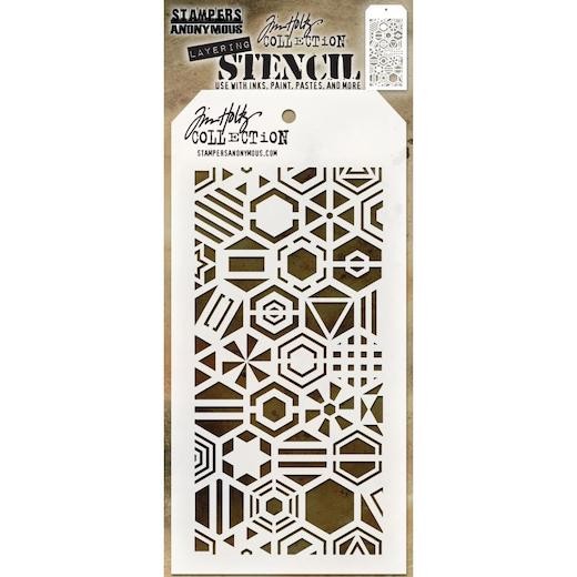 Tim Holtz Layering Stencil - Patchwork Hex THS125
