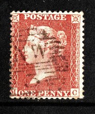GB QV SG37 1d Red-brown Plate 23 Spec C8A Lettered MC FU with Mike Williams Cert