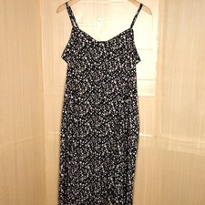 Modcloth Womens Plus Black White Floral Flowy Dress 1X