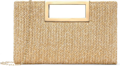 Straw Clutch Handbags Summer Clutch Woven Boho Beach Bags Straw Purses for Women