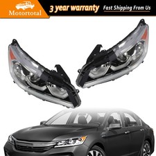 For 2016-2017 Honda Accord Sedan Led Drl Halogen Headlight Chrome Leftright