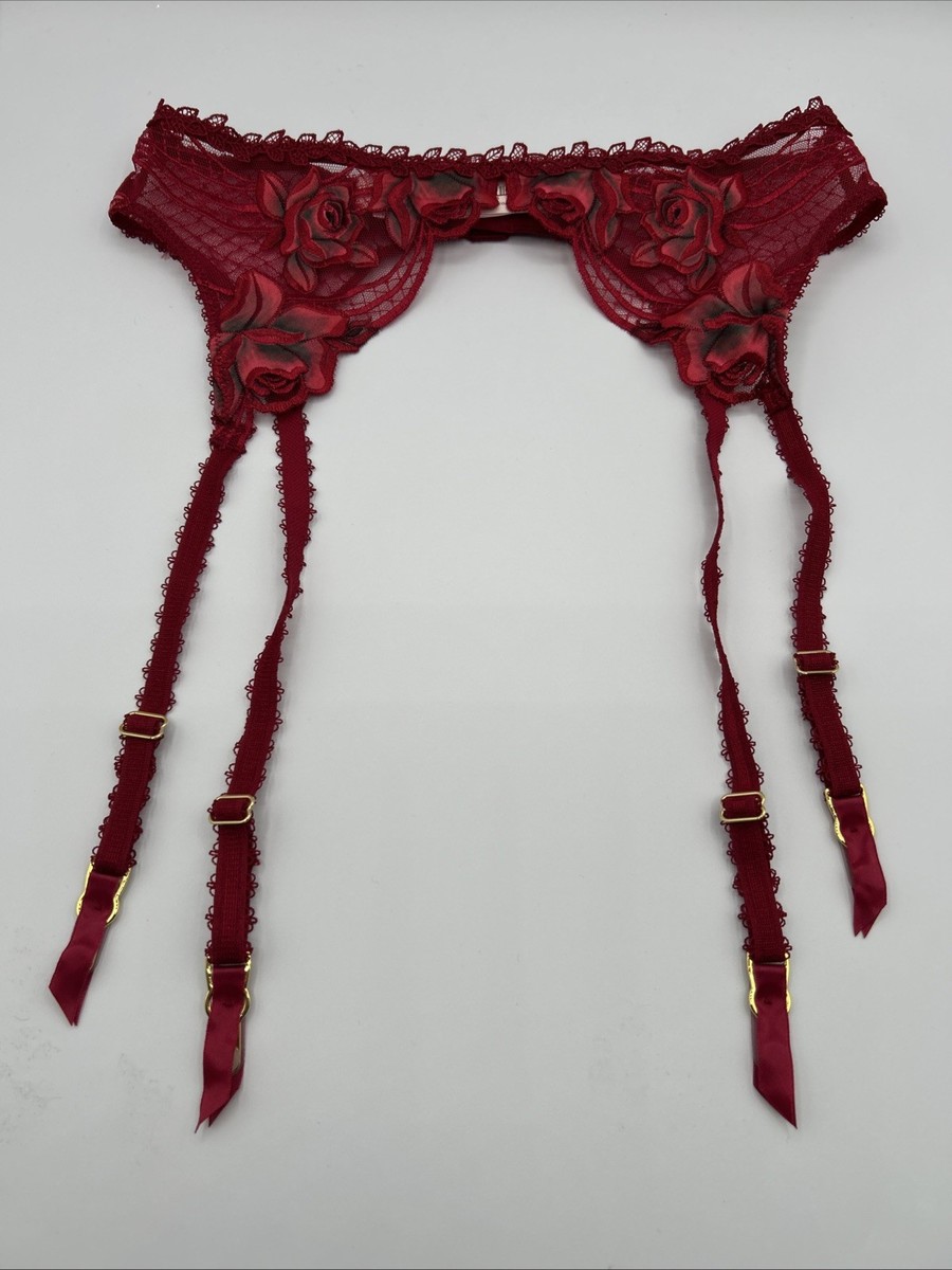 Victoria's Secret Very Sexy Red Flowers Lace Garter Belt Lingerie XS/S NWT  | eBay
