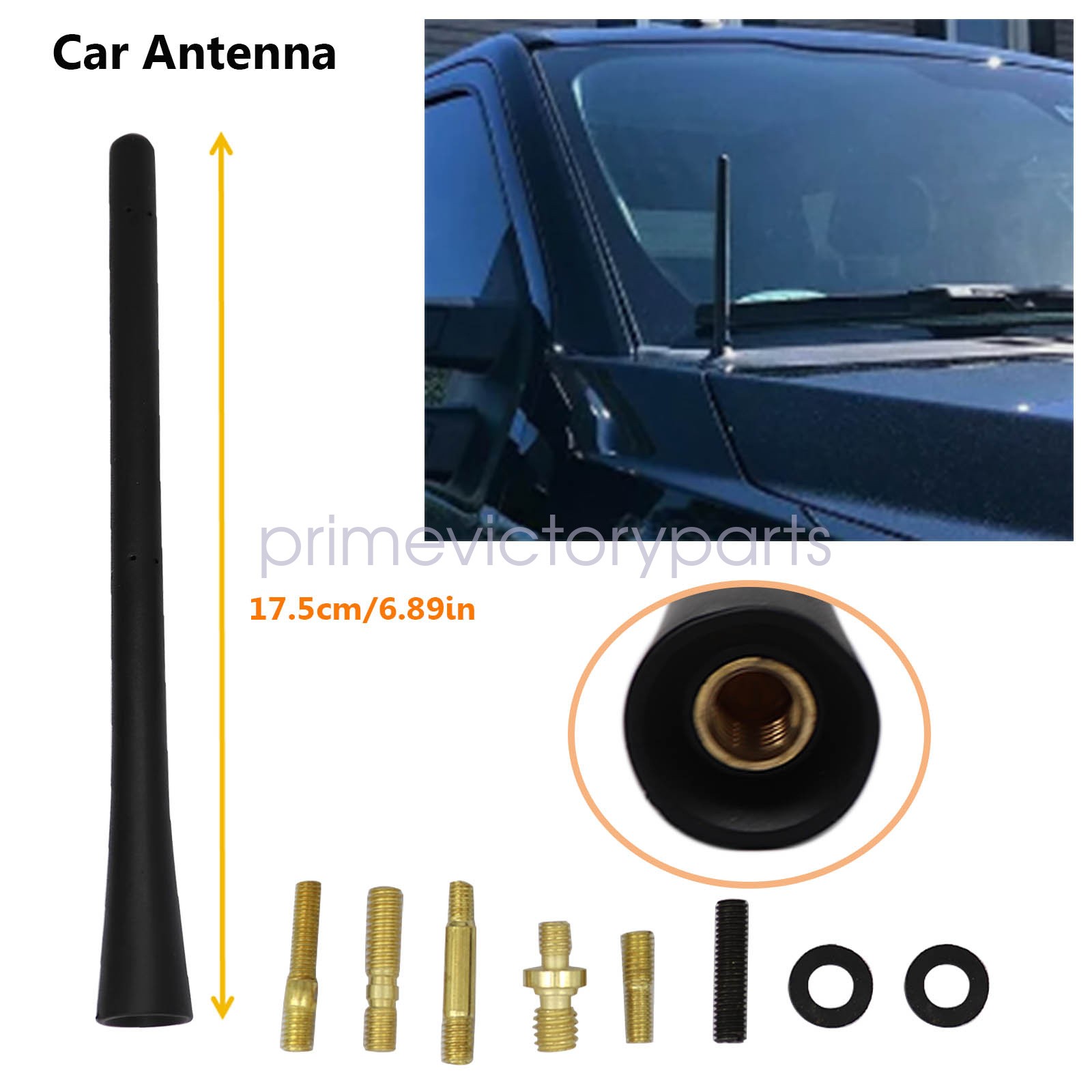 7" Universal Short Car Auto Antenna AM/FM Radio Aerial Whip For Chevy 2004