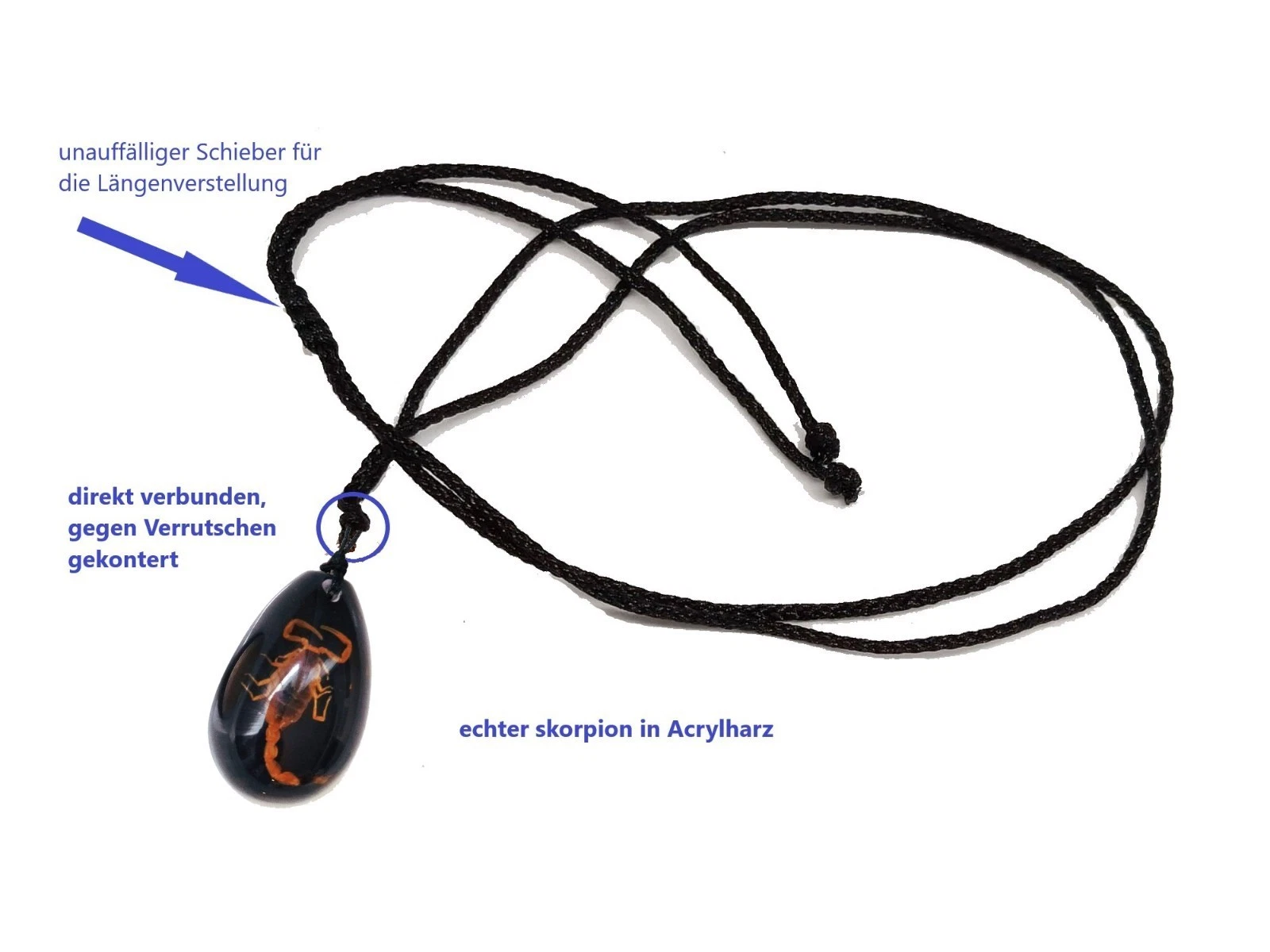 Skorpion – schwarz (Anhänger)