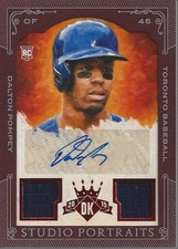 2015 Diamond Kings Studio Portraits Framed Red #3 Dalton Pompey Auto Jersey /99