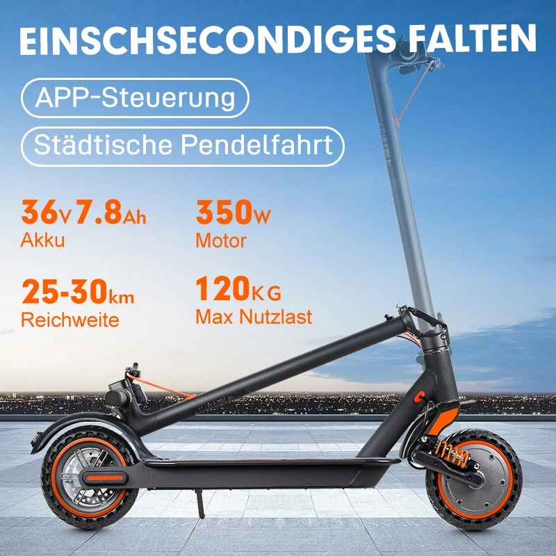 Leichtreise-Tretroller Adult, APP, 350W, 8.5" Reifen, 25km, 20km/h, ohne ABE - Bild 4 von 4