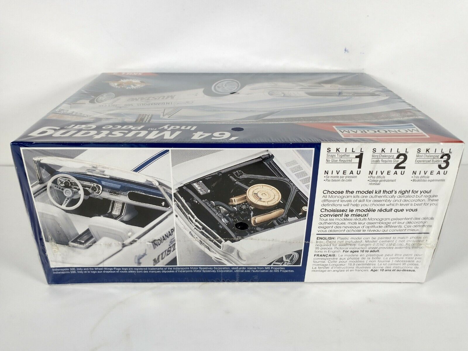 '64 Mustang Indy Pace Car Monogram 1:24 Model Kit # 2456 ~ Sealed Box