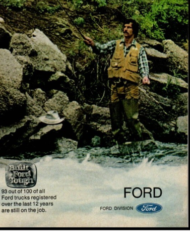 Ford '77 Pickup Truck Ad Vtg Magazine Print 2 Page Built Tough V8 Super Cab 70s - Picture 7 of 8