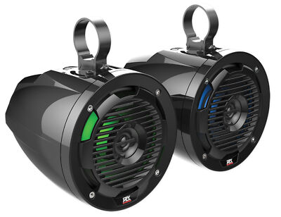 MTX 6.5'' 100 Watt Tower Roll Bar Roll Cage Speakers w/LED's For Jeep Wrangler