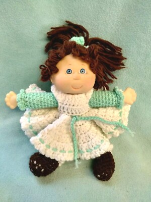   Vintage 12''   Auburn Hair Cabbage Patch Doll in Crocheted Outfit  