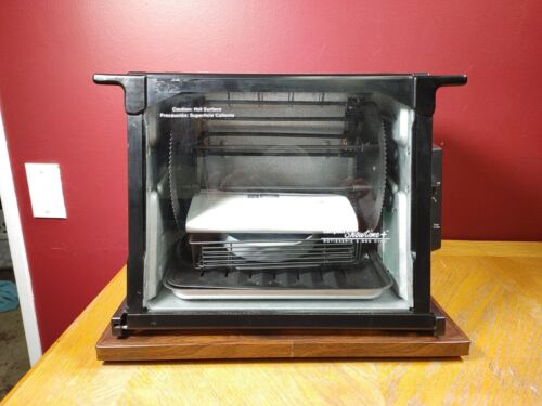 Rotisserie & BBQ Oven By Ronco Showtime Plus Compact  Model 3000 ~ Black - Photo 1/11