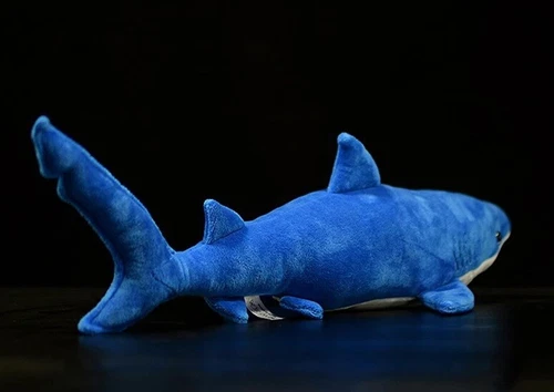 Juguetes de peluche de tiburón azul de 22 pulgadas muñeca para niños pequeños regalos - Imagen 3 de 11