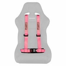 BRAUM Racing 4 Point 2" Strap Racing Single Harness - Pink - New