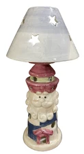 Happy Holidays Light House Man  Tea Light Candle Lamp