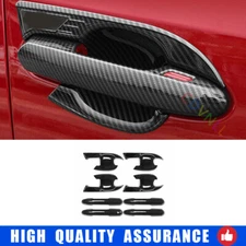 For Toyota RAV4 2019-2023 Carbon Fiber Side Door Handle Bowl Frame Cover Trim 8*