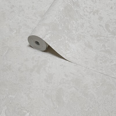 Embossed off white cracked faux concrete plaster textured modern wallpaper rolls