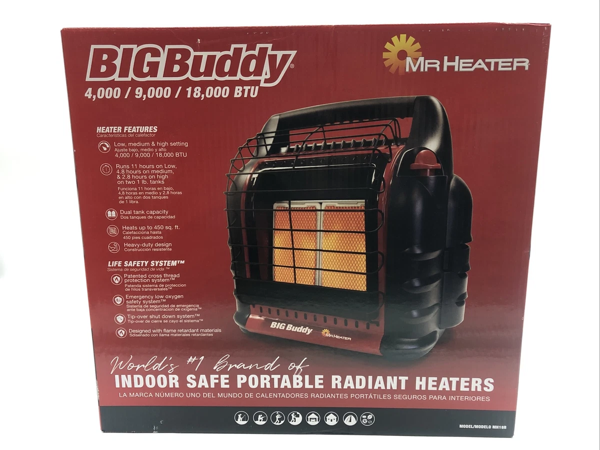 Mr. Heater 4,000 - 18000 BTU Big Buddy Portable LP Gas Heater Unit (Sealed  Box) 856795748005 | eBay