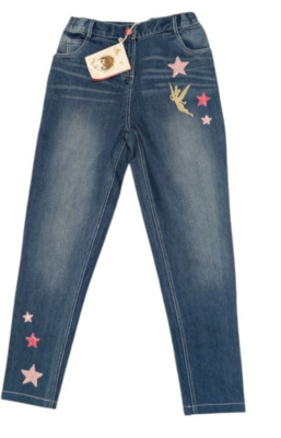 Tinkerbell Disney Store Alter 13-14 Jahre Denim bestickt blau Denim Jeans neu