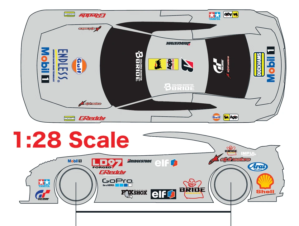 Mix LOGO Water Slide Decal White Toner  1/24 - 1/28 - 1/32 RC Model Dicast  #272 - Image 3 of 4