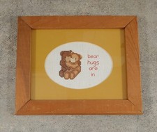 Bear Hugs Are In Decorative Needlepoint With A Wood Frame  Free Shipping