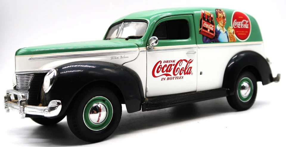 VTG Matchbox 1/20 Scale Diecast Green White Coca Cola 1940 Ford Sedan Delivery - Image 2 of 4