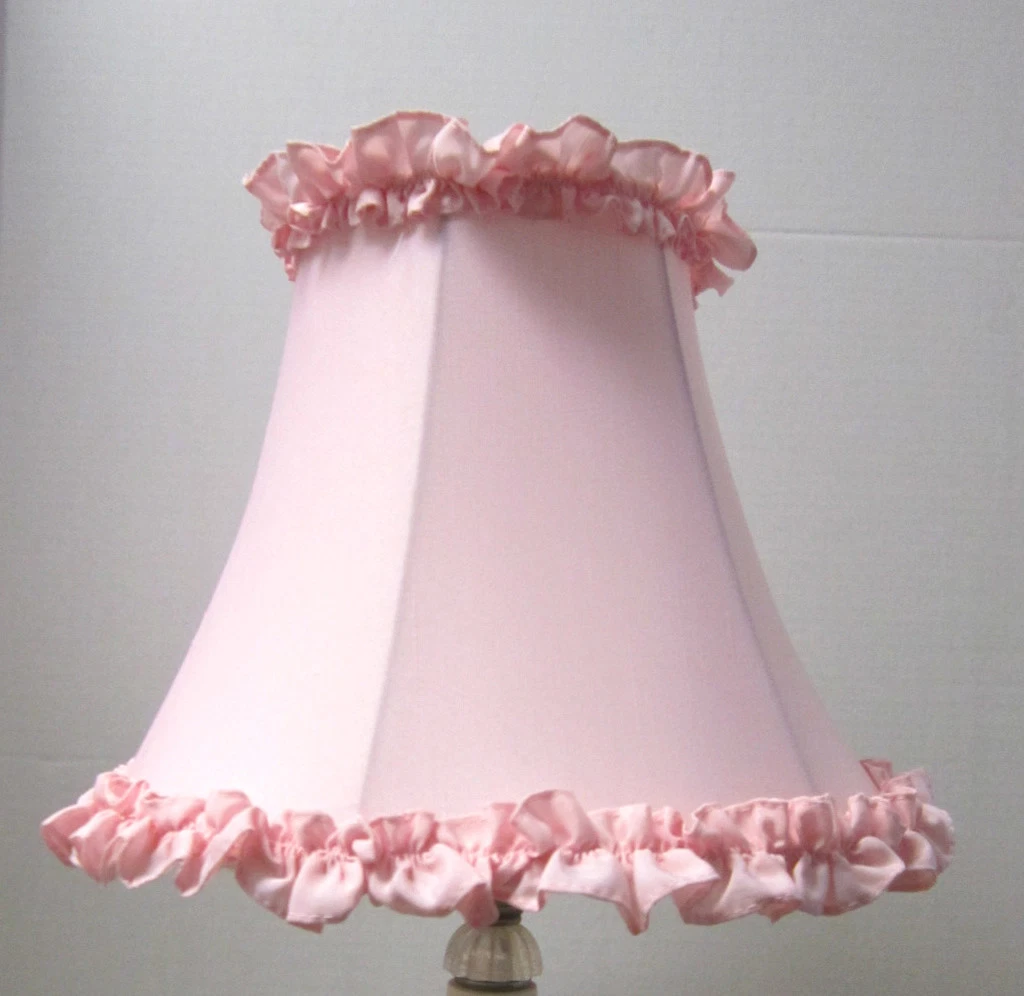 New PINK RUFFLE Table Lamp Shade 6