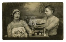 Tattoo Artist Charlie Wagner New York City, c.1925 1 RPPC Photo Postcard COPY