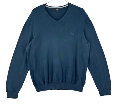 HUGO BOSS Barnabas-1 Regular Fit V-Ausschnitt Pullover Herren