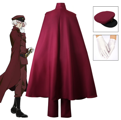 Anime Hellsing Alucard cosplay costume long cloak Jacket Suit for